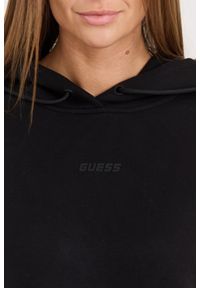 Guess - GUESS Czarna damska bluza Carla Hooded. Okazja: na co dzień. Kolor: czarny. Materiał: poliester, bawełna. Długość rękawa: długi rękaw. Długość: długie. Styl: casual #7