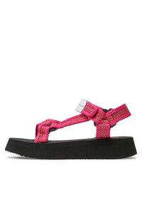 Calvin Klein Jeans Sandały Prefresato Sandal Webbing Mesh YW0YW00969 Różowy. Kolor: różowy. Materiał: materiał