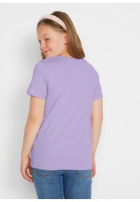 T-shirt dziewczęcy (2 szt.), bawełna organiczna bonprix biel wełny - kremowy bez. Kolor: biały. Materiał: bawełna, wełna. Długość rękawa: krótki rękaw. Długość: krótkie. Wzór: nadruk #4