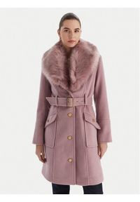 Marciano Guess Płaszcz wełniany 5BGL26 1799Z Fioletowy Regular Fit. Kolor: fioletowy. Materiał: wełna, syntetyk #1