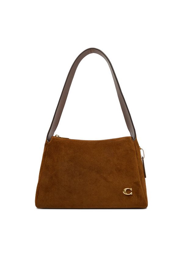 Coach Torebka Lola SB2 CDD06 Miedziany. Kolor: brązowy. Materiał: zamszowe, skórzane