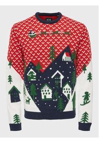 Only & Sons Sweter Xmas 22023349 Czerwony Regular Fit. Kolor: czerwony. Materiał: syntetyk