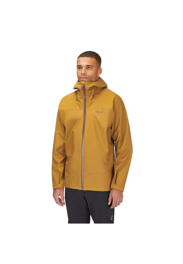 Kurtka przeciwdeszczowa męska Rab Namche GTX Jacket z kapturem. Typ kołnierza: kaptur. Kolor: żółty
