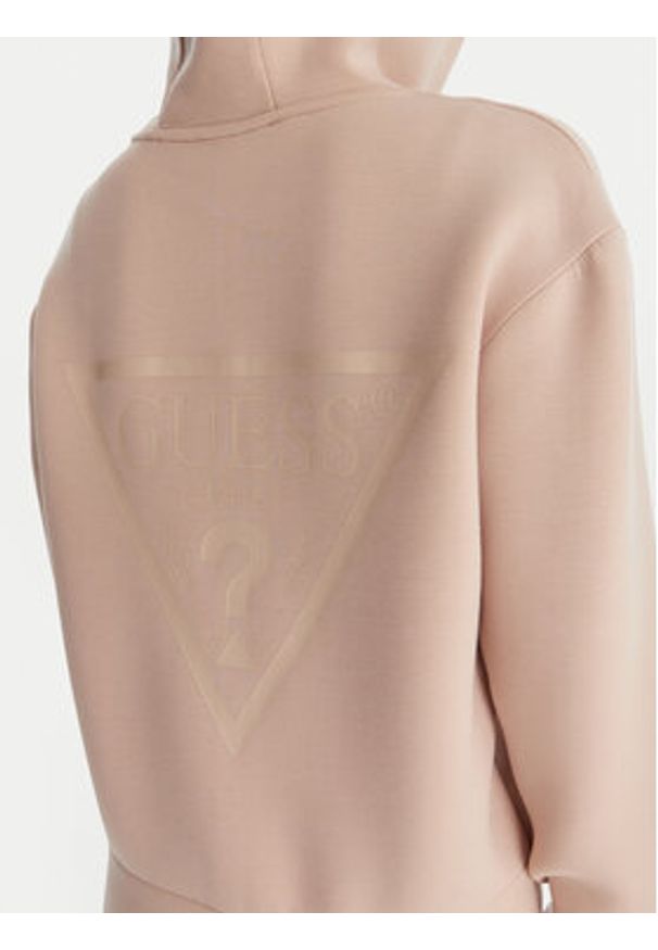 Guess Bluza V3RQ11 K7UW2 Beżowy Regular Fit. Kolor: beżowy. Materiał: wiskoza