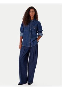 Guess Jeans Koszula jeansowa W5YH37 D5M8D Granatowy Regular Fit. Kolor: niebieski. Materiał: bawełna #5