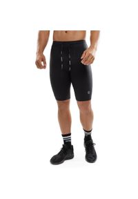 SIROKO - Męskie treningowe legginsy kolarki Fitness Siroko Press. Kolor: czarny. Materiał: materiał. Długość: krótkie. Sezon: lato. Sport: fitness