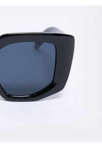 Big-Star - Okulary przeciwsłoneczne damskie czarne Aroni 906. Kolor: czarny. Wzór: aplikacja #5
