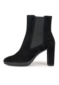 Geox Botki D Walk Pleasure 85 D35TFC 00021 C9999 Czarny. Kolor: czarny. Materiał: zamsz, skóra