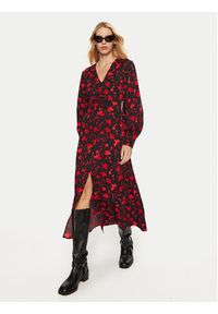 GESTUZ - Gestuz Sukienka codzienna Dilara 10909403 Czerwony Regular Fit. Okazja: na co dzień. Kolor: czerwony. Materiał: syntetyk. Typ sukienki: proste. Styl: casual