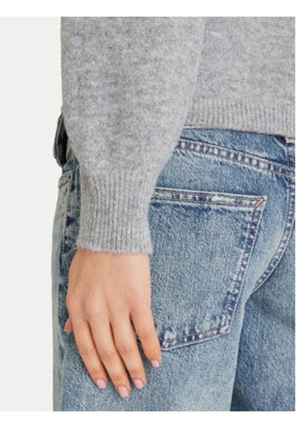 Vero Moda Sweter Ivory 10342072 Szary Regular Fit. Kolor: szary. Materiał: syntetyk