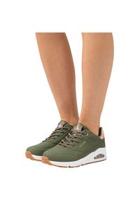skechers - Buty damskie SKECHERS Uno Shimmer Away. Kolor: zielony. Model: Skechers Sport. Sport: turystyka piesza #1
