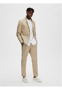 Selected Homme Spodnie materiałowe 16088515 Beżowy Regular Fit. Kolor: beżowy. Materiał: materiał #4