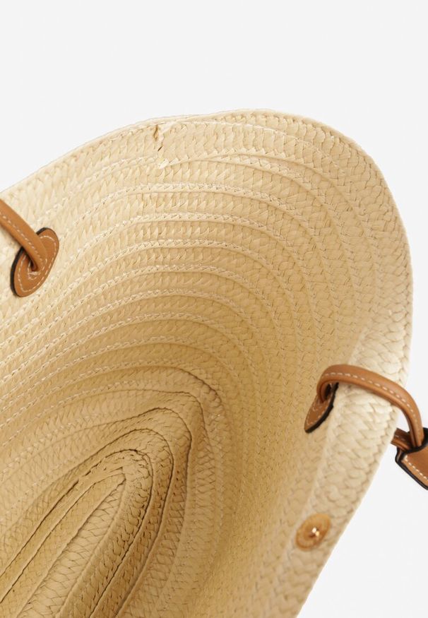 Born2be - Beżowa Torebka w Stylu Boho z Plecionki Galofina. Kolor: beżowy. Sezon: lato. Styl: boho