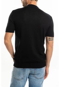 Takeshy Kurosawa T-shirt | 83331 | G. Collo M/C | Mężczyzna | Czarny. Okazja: na co dzień. Kolor: czarny. Materiał: bawełna, akryl. Wzór: aplikacja. Styl: casual
