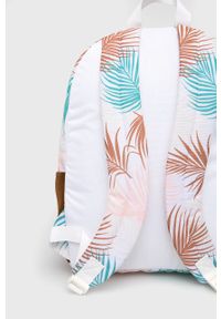 Roxy Plecak damski kolor biały duży wzorzysty. Kolor: biały. Materiał: włókno