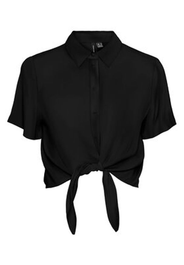 Vero Moda Koszula Menny 10303694 Czarny Relaxed Fit. Kolor: czarny. Materiał: wiskoza