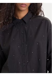 Vero Moda Koszula Fanni 10337791 Czarny Oversize. Kolor: czarny. Materiał: bawełna #5