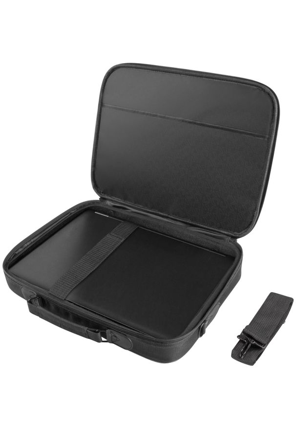 NATEC - Torba Natec Impala 2 15.6'' - 16'' Onyx czarny. Kolor: czarny. Materiał: materiał. Wzór: paski. Styl: elegancki, biznesowy, klasyczny