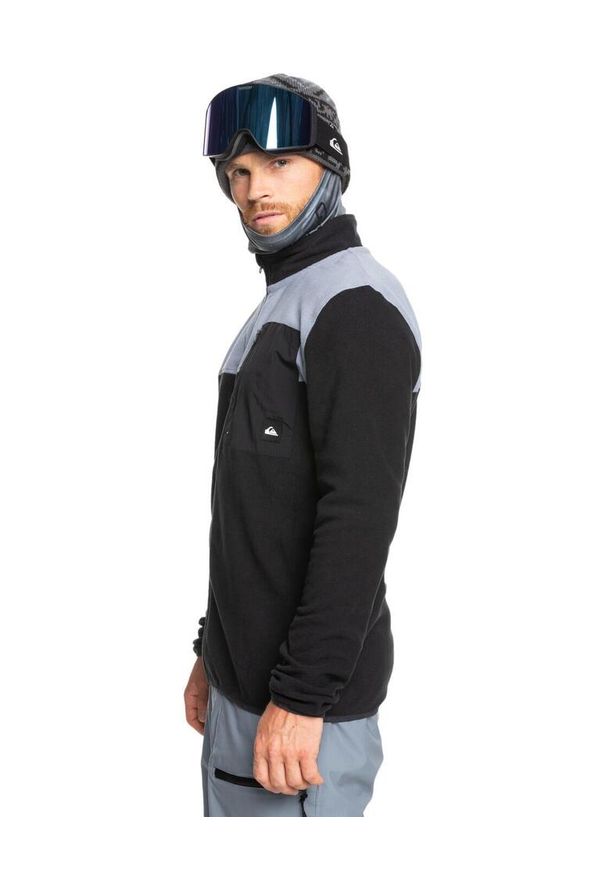 Bluza snowboardowa męska Quiksilver Aker Full Zip Fleece. Kolor: czarny. Materiał: polar. Sport: snowboard
