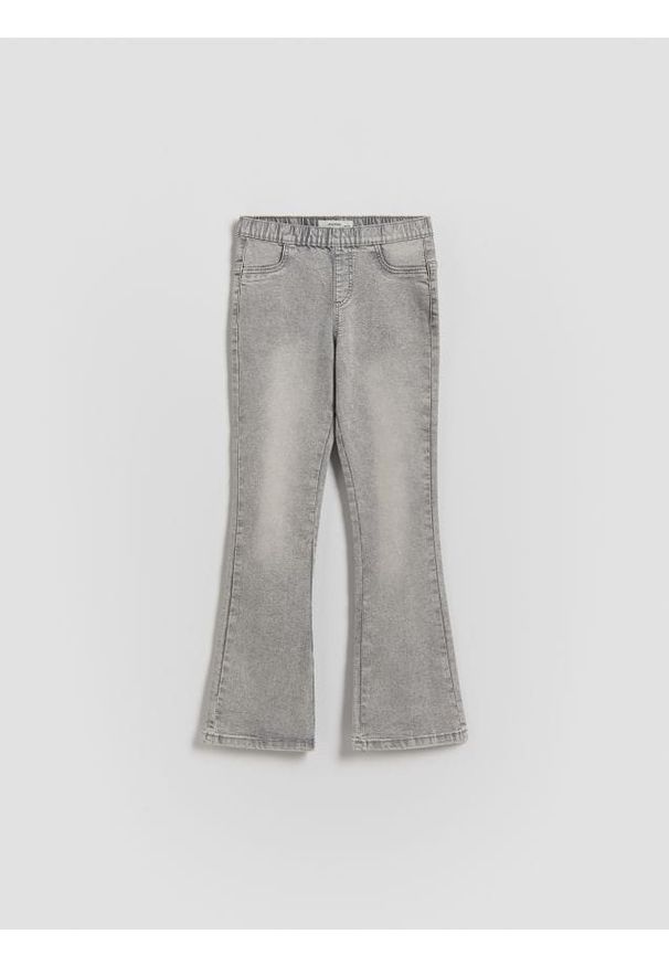 Reserved - Jegginsy flare - jasnoszary. Kolor: szary