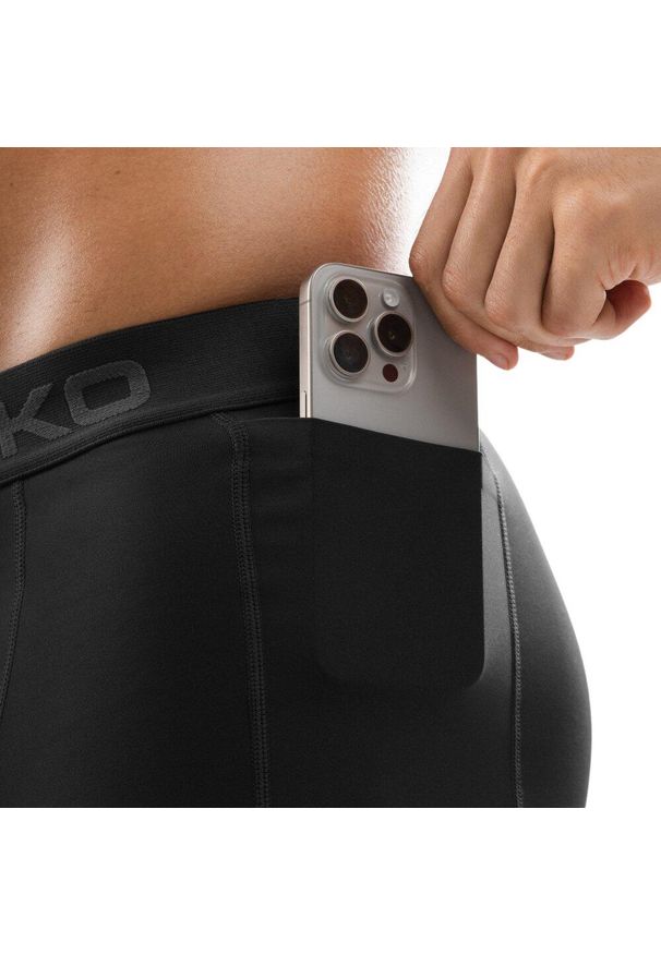 SIROKO - Męskie legginsy treningowe Fitness Siroko Pioneer. Kolor: czarny. Materiał: materiał. Sport: fitness