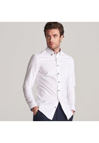 Reserved - Bawełniana koszula slim fit - Biały. Kolor: biały. Materiał: bawełna #1