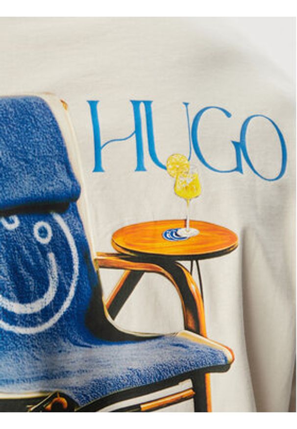 Hugo - HUGO T-Shirt Nulaxo 50560093 Biały Regular Fit. Kolor: biały