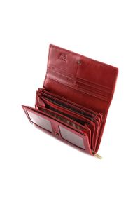 Wittchen - Damski portfel ze skóry lakierowany duży czerwony. Kolor: czerwony. Materiał: skóra, lakier. Wzór: aplikacja #5
