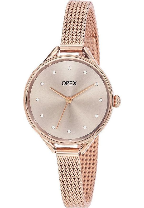 Zegarek Opex Zegarek damski Opex X4056MA1 różowe złoto. Kolor: złoty, wielokolorowy, różowy