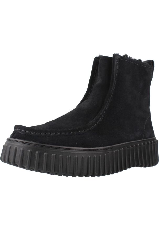 Clarks - CLARKS TORHILL COZY Czarny. Kolor: czarny. Materiał: tkanina. Styl: sportowy