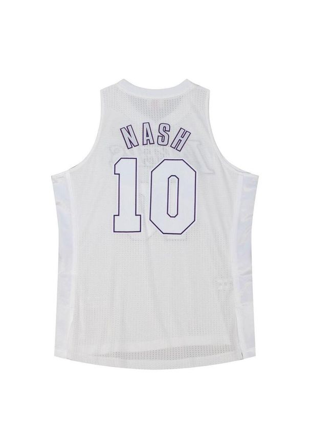 Mitchell & Ness - Koszulka NBA Los Angeles Lakers Steve Nash Authentic Christmas Day 2012/13. Kolor: biały. Materiał: poliester. Sport: koszykówka