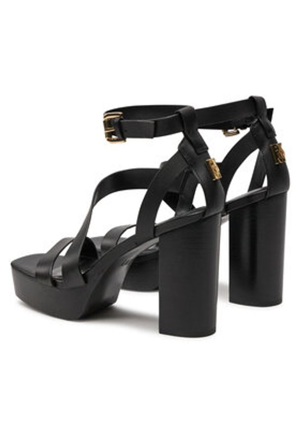 DKNY Sandały Ilisa K1447608 Czarny. Kolor: czarny. Materiał: skóra
