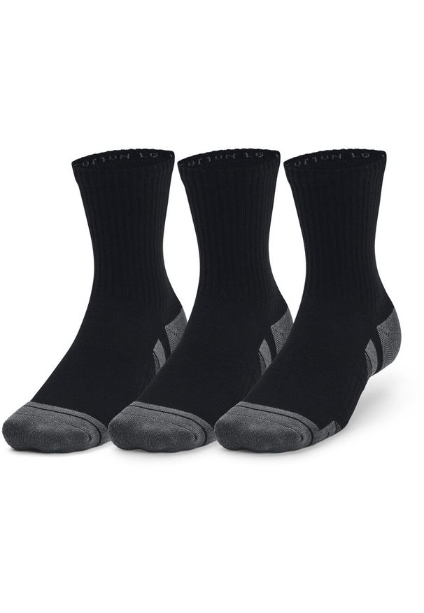 SKARPETY Under Armour Performance Cotton 3P. Kolor: czarny. Materiał: bawełna, materiał. Sport: turystyka piesza