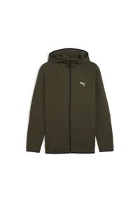 Puma - Męska bluza Evostripe z kapturem PUMA Dark Olive Green. Typ kołnierza: kaptur. Kolor: zielony. Sport: bieganie