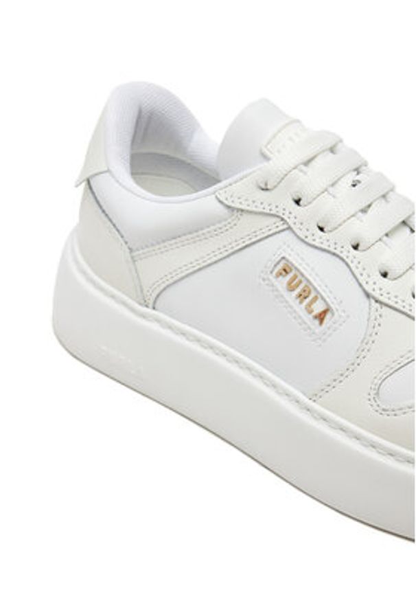 Furla Sneakersy YH60SPT BX2752 01B00 Écru. Materiał: skóra