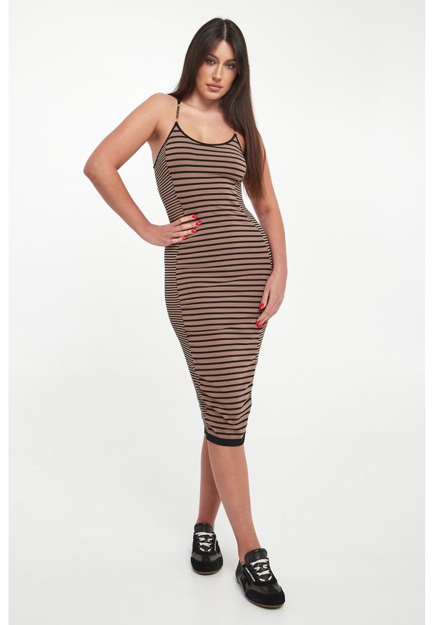 Elisabetta Franchi - Sukienka damska midi ELISABETTA FRANCHI. Długość: midi