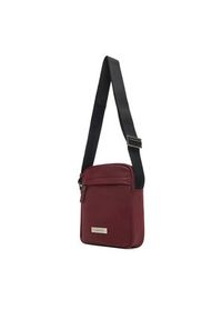 Calvin Klein Saszetka Sleek Reporter LV04D3180G Bordowy. Kolor: czerwony. Materiał: materiał #3