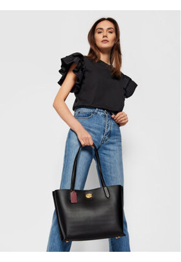 Coach Torebka Pbbl Willow Tote C0689 Czarny. Kolor: czarny. Materiał: skórzane