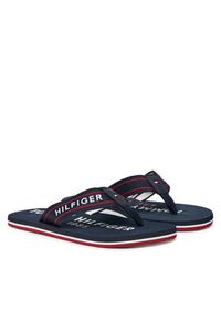 TOMMY HILFIGER - Tommy Hilfiger Japonki Sporty Hilfiger Beach Sandal FM0FM05805 Granatowy. Kolor: niebieski. Materiał: materiał. Styl: sportowy #3