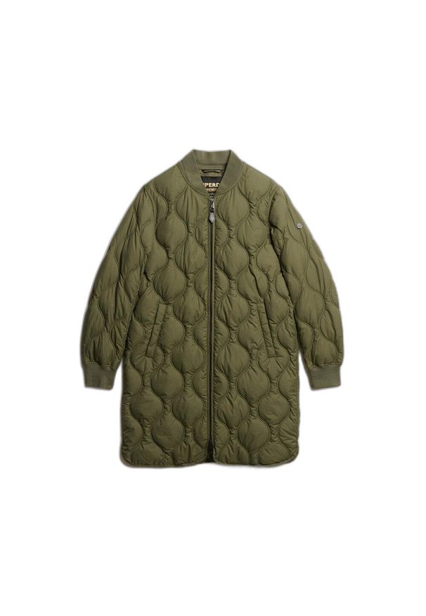 Damska kurtka puchowa Superdry. Kolor: zielony. Materiał: puch. Sezon: zima