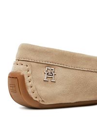 TOMMY HILFIGER - Tommy Hilfiger Mokasyny Th Suede Driver Loafer FW0FW08563 Beżowy. Kolor: beżowy. Materiał: skóra, zamsz