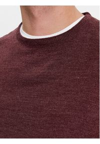 Brave Soul Sweter MK-279PARSEC6 Bordowy Regular Fit. Kolor: czerwony. Materiał: wiskoza #8