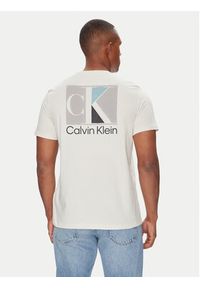 Calvin Klein T-Shirt Abstract Graphic LV04RC853G Écru Regular Fit. Materiał: bawełna #5