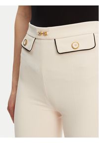 Elisabetta Franchi Spodnie materiałowe PA-T71-51E2-V360 Écru Regular Fit. Materiał: syntetyk #2