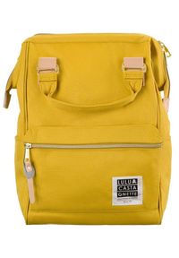 Plecak żółty z portem USB LuluCastagnette NAYA MOUTARDE. Kolor: żółty. Materiał: materiał. Styl: sportowy