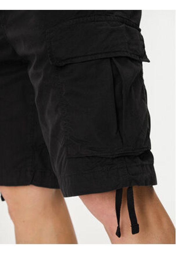 Jack & Jones Szorty materiałowe Cole 12253122 Czarny Loose Fit. Kolor: czarny. Materiał: bawełna