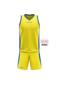 Givova Kit Power Interlock dla dziewczynek 2XS. Kolor: niebieski, pomarańczowy, żółty, wielokolorowy. Sport: koszykówka