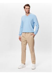 United Colors of Benetton - United Colors Of Benetton Spodnie materiałowe 4UN4UF01N Beżowy Slim Fit. Kolor: beżowy. Materiał: materiał, bawełna