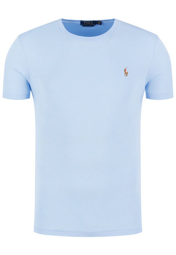 Polo Ralph Lauren T-Shirt Classics 710740727 Błękitny Slim Fit. Typ kołnierza: polo. Kolor: niebieski. Materiał: bawełna