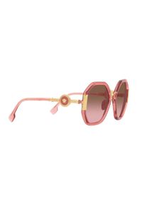 VERSACE - Versace Okulary przeciwsłoneczne damskie kolor różowy. Kształt: okrągłe. Kolor: różowy #3